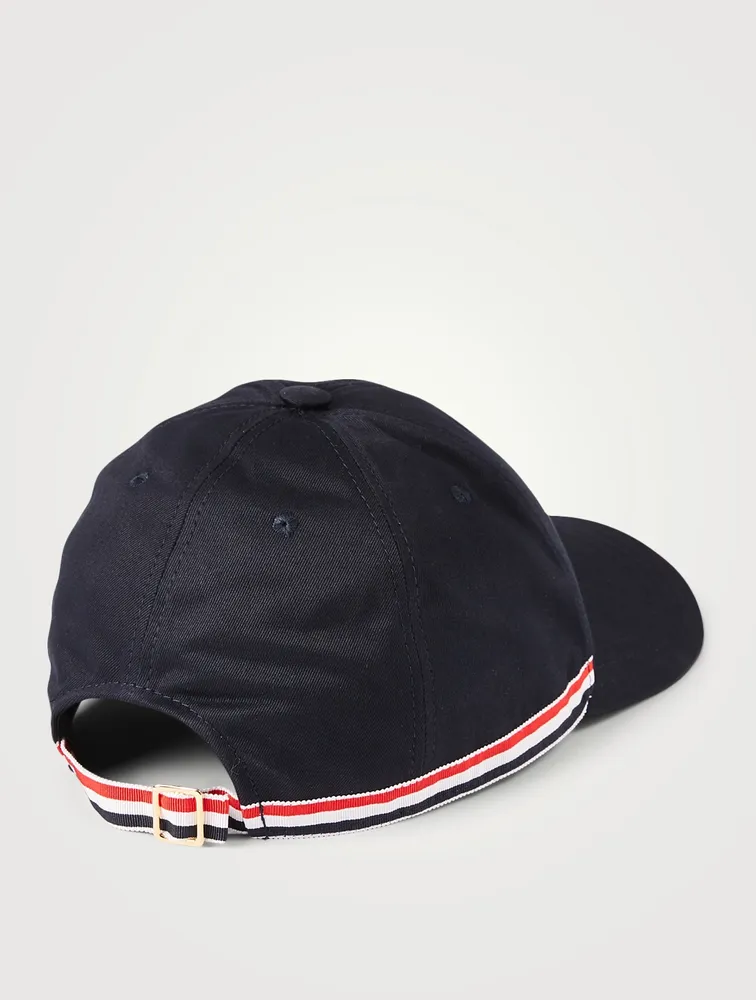 Cotton Baseball Cap With Surfer Embroidery