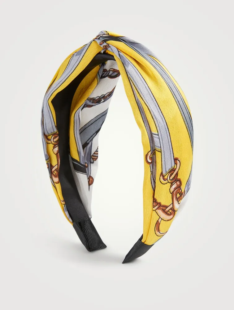 Halle Printed Satin Headband