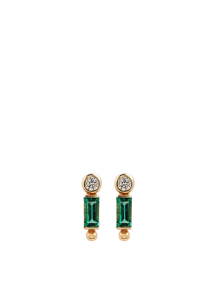Cléo Gold Baguette Stud Earrings