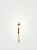 Cléo Gold Stackable Ring With Emerald And Turquoise