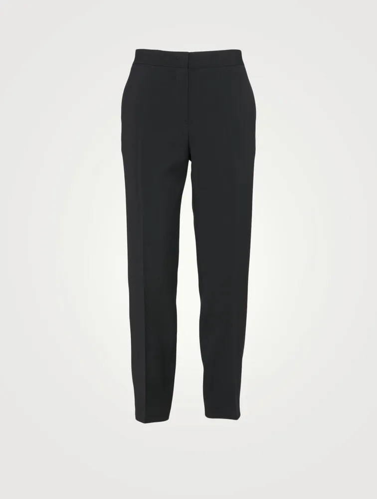 Wool-Blend Cropped Pants