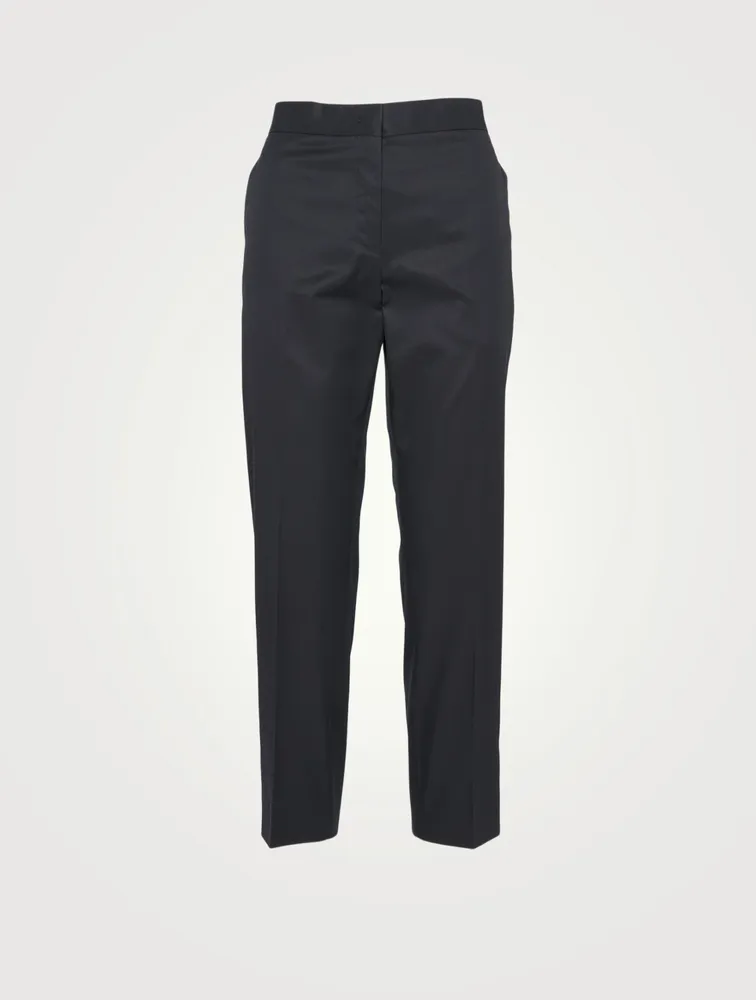 Cotton Straight-Leg Pants