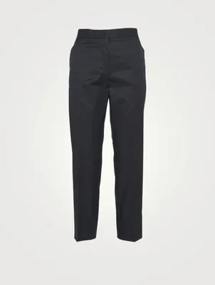 Cotton Straight-Leg Pants