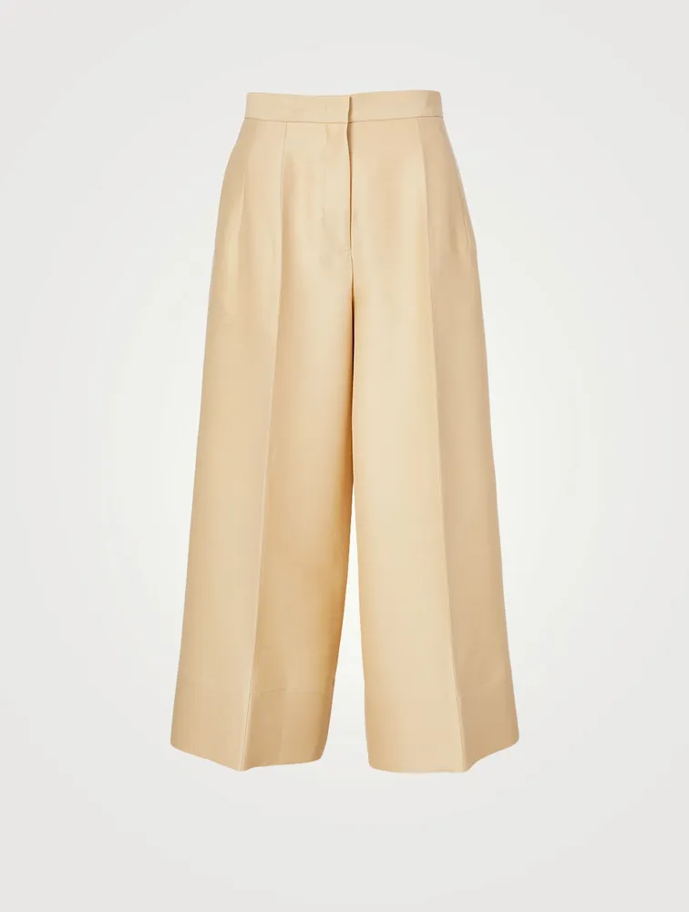 Wool And Silk Melange Organza Pants