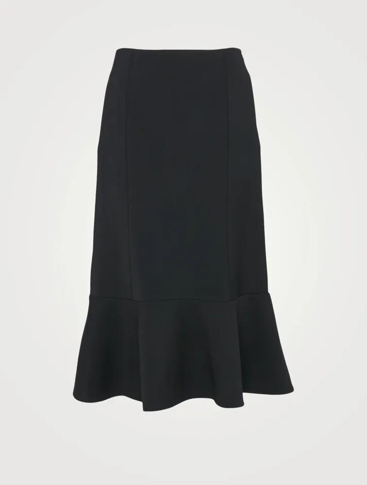 Wool-Blend Midi Skirt