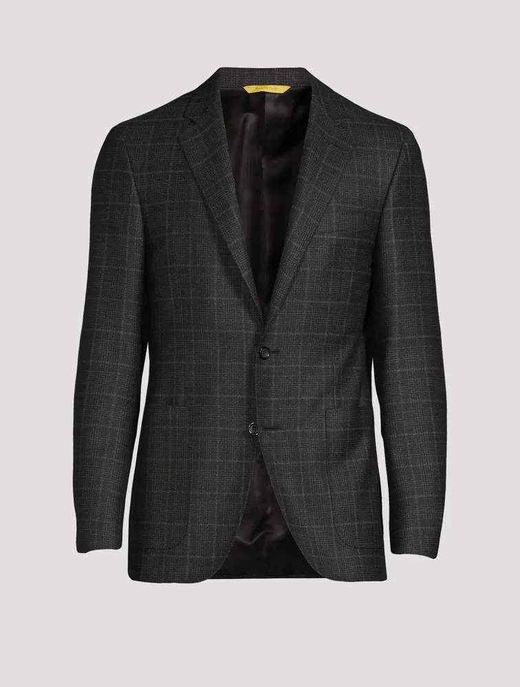 Wool Jacket Plaid Print