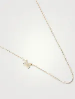 Love Letter Gold K Initial Necklace With Diamond