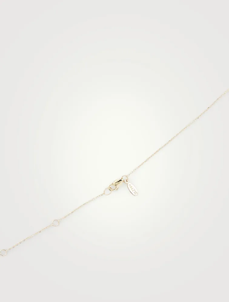 Love Letter Gold K Initial Necklace With Diamond
