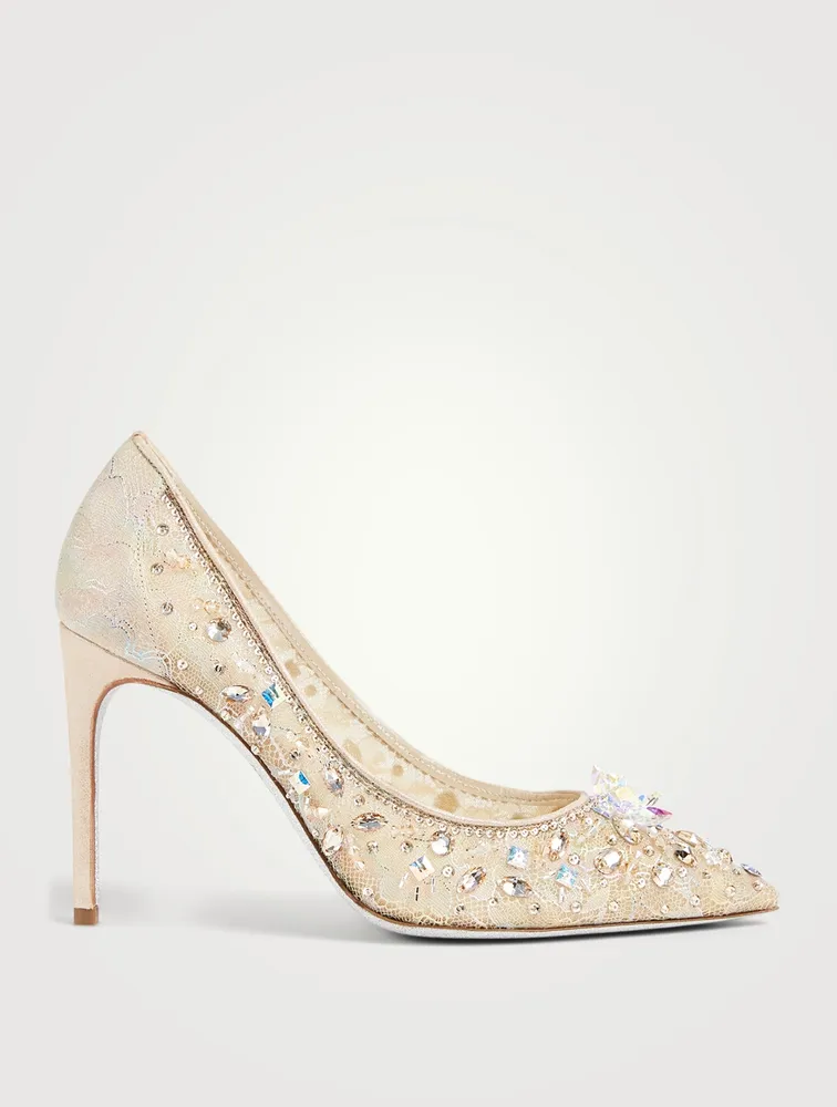 Cinderella 100 Crystal Lace Pumps
