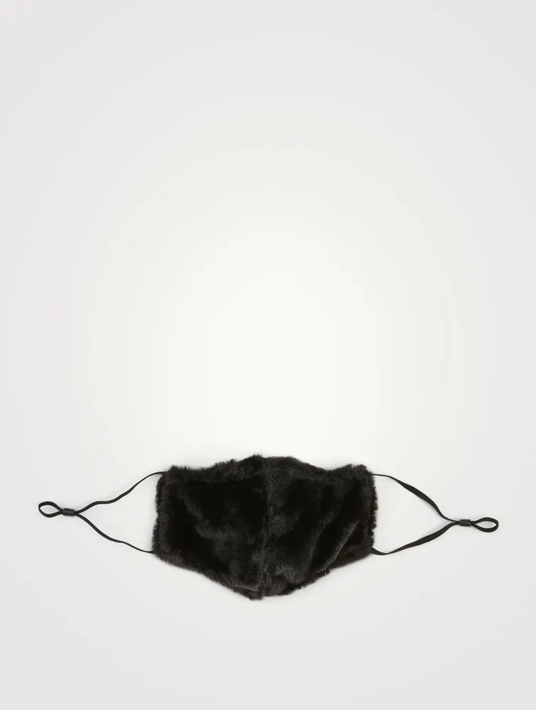 Daisy Faux Fur Face Mask