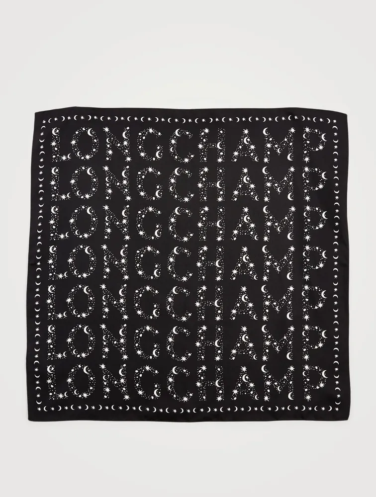 Silk Scarf In Celestial Logo Print