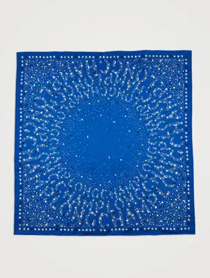 Silk Scarf In Celestial Logo Print
