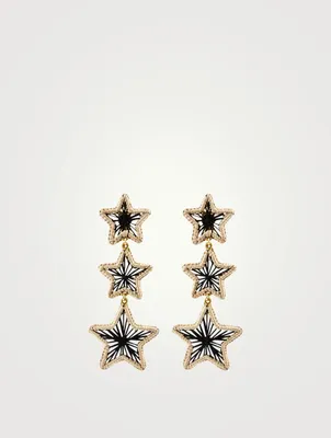 Light In The Dark Iraca Palm And Gold-Plated Bronze Drop Earrings