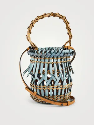 Fringes Leather Bucket Bag