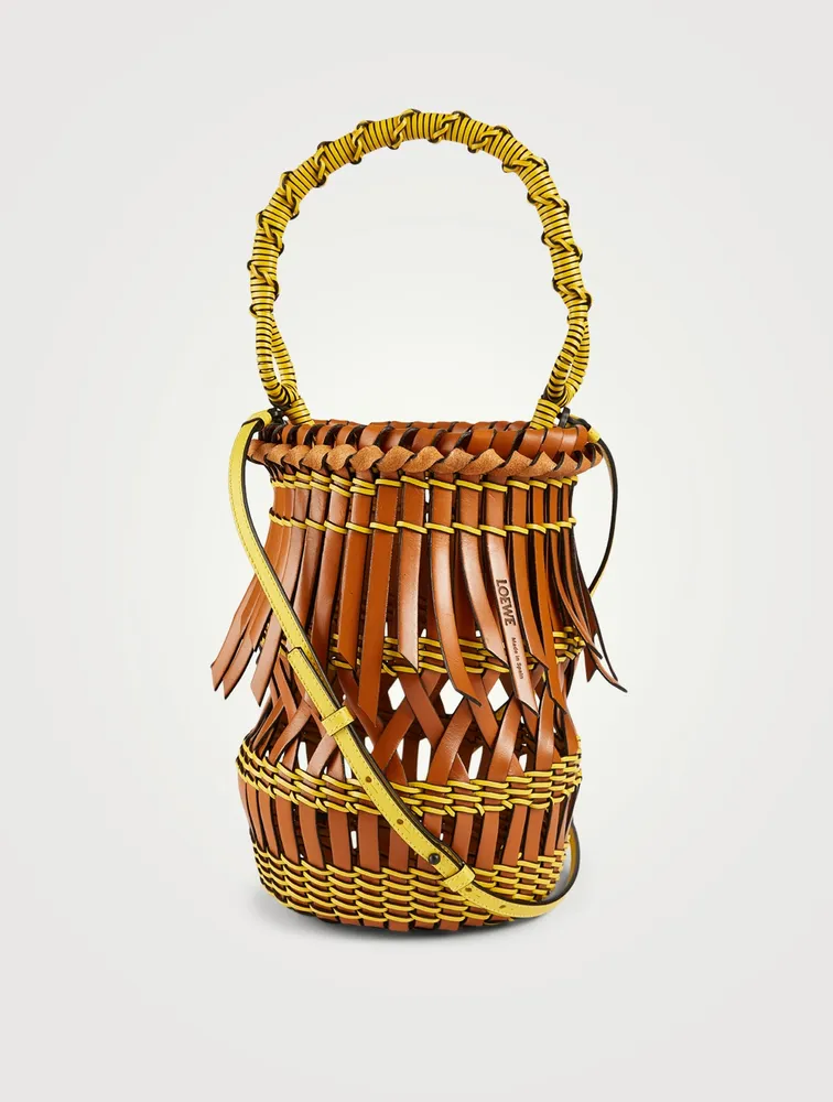 Fringes Leather Bucket Bag
