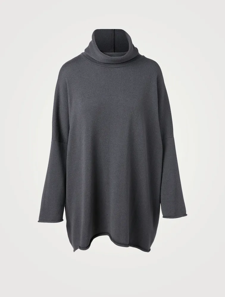 Silk And Cashmere Cowlneck Sweater