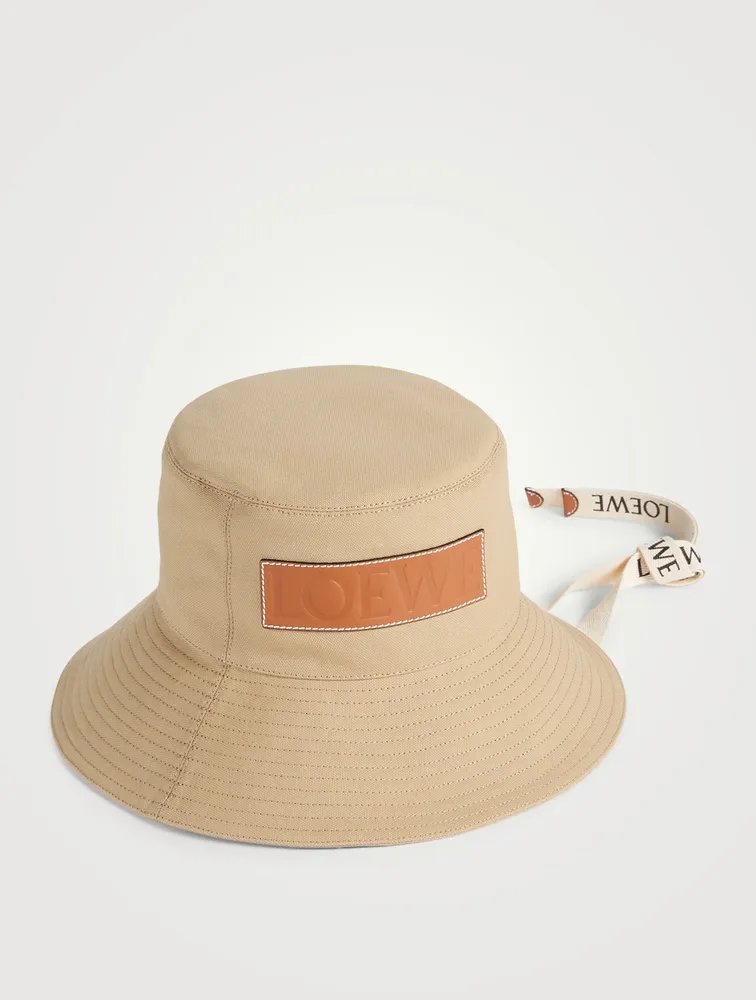 Paula's Ibiza Canvas And Leather Fisherman Hat