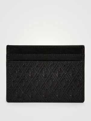 YSL Monogram Embossed Leather Card Holder