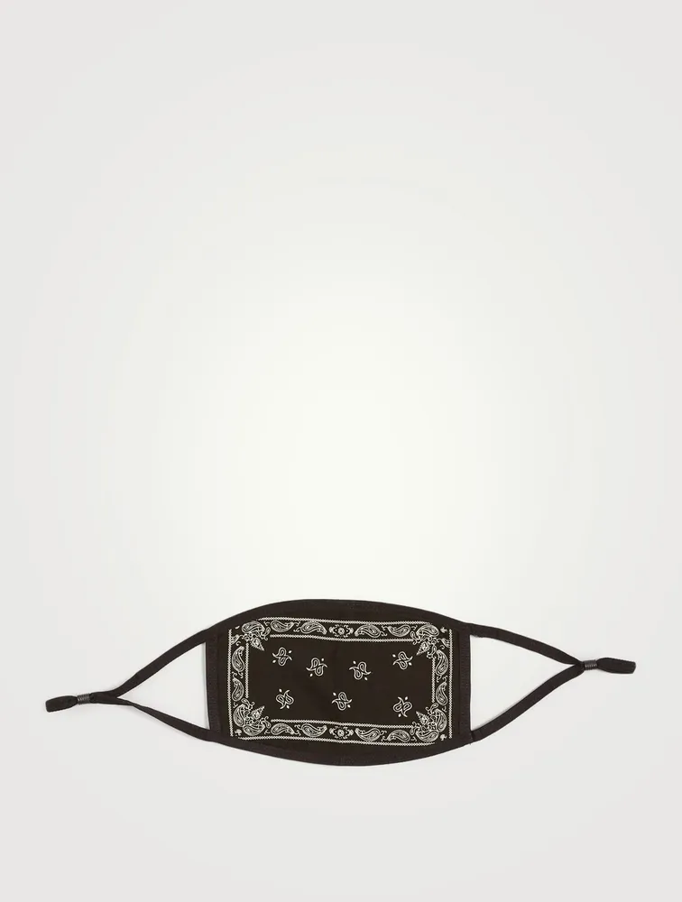 Cotton Face Mask In Bandana Paisley Print