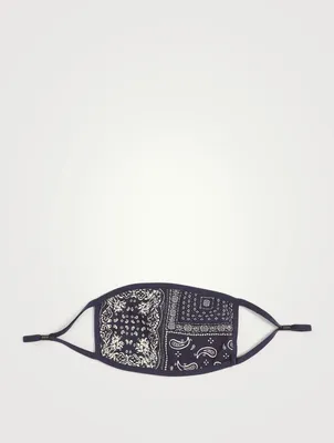 Cotton Face Mask In Multi-Bandana Print