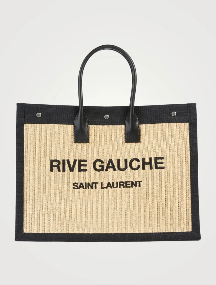 Rive Gauche Raffia Tote Bag