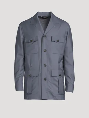 Wool And Silk Safari Jacket