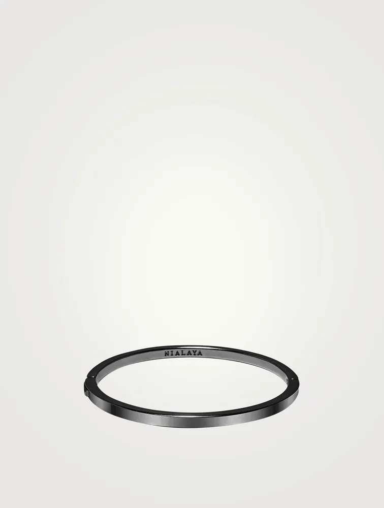 Black Simplicity Bangle Bracelet