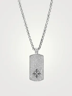 Silver Dog Tag Pendant Necklace