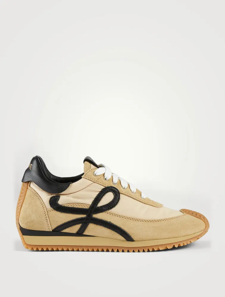 Flow Runner Nylon And Suede Sneakers