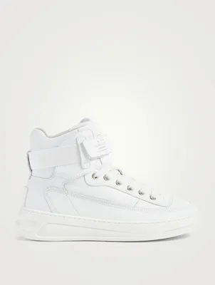 Leather High-Top Sneakers