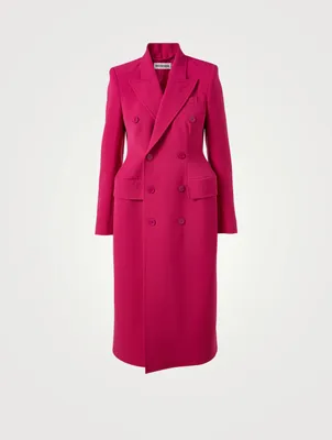 Hourglass Wool-Blend Coat