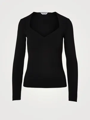 Sweetheart Long-Sleeve Top