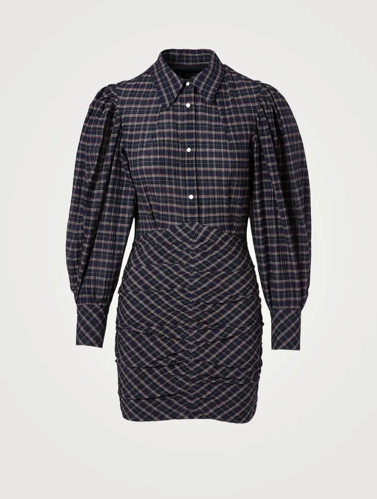 Filanua Cotton And Silk Mini Dress Check Print