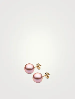 Classic 18K Gold 7mm Pearl Stud Earrings
