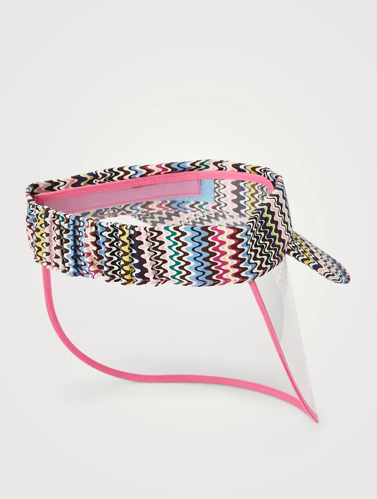 Zig-Zag Visor Hat With Shield