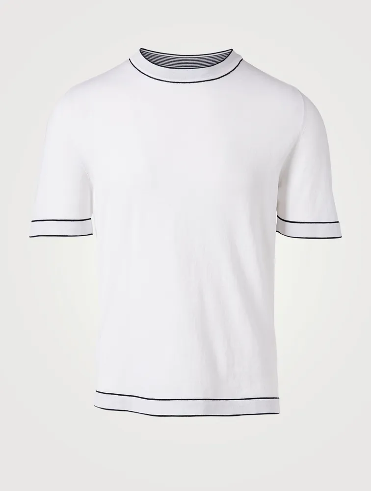 Cotton T-Shirt With Tipping