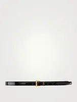 YSL Monogram Buckle Patent Leather Belt