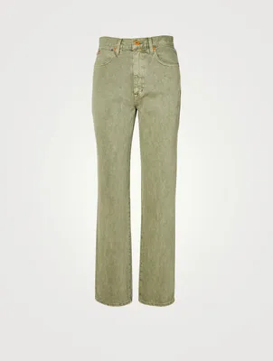 London High-Waisted Straight Jeans
