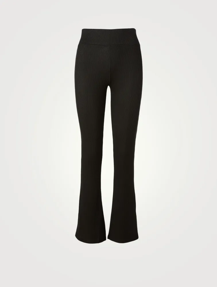 Ribbed Knit Flared Pants