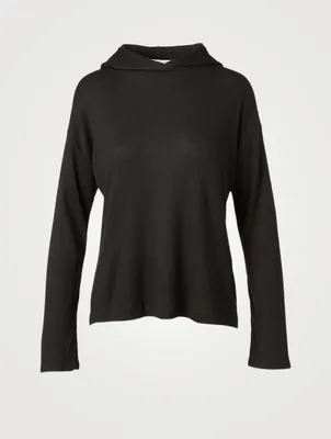 Ribbed Knit Hoodie