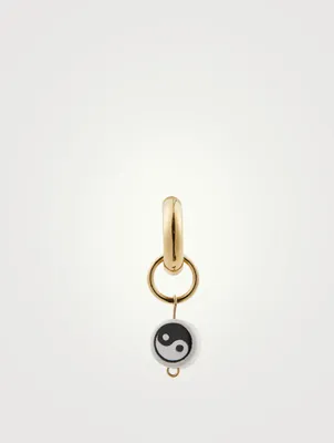 18K Goldplated Ying Yang Hoop Earring