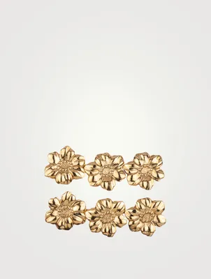 Carson Golplated Flower Bobby Pins