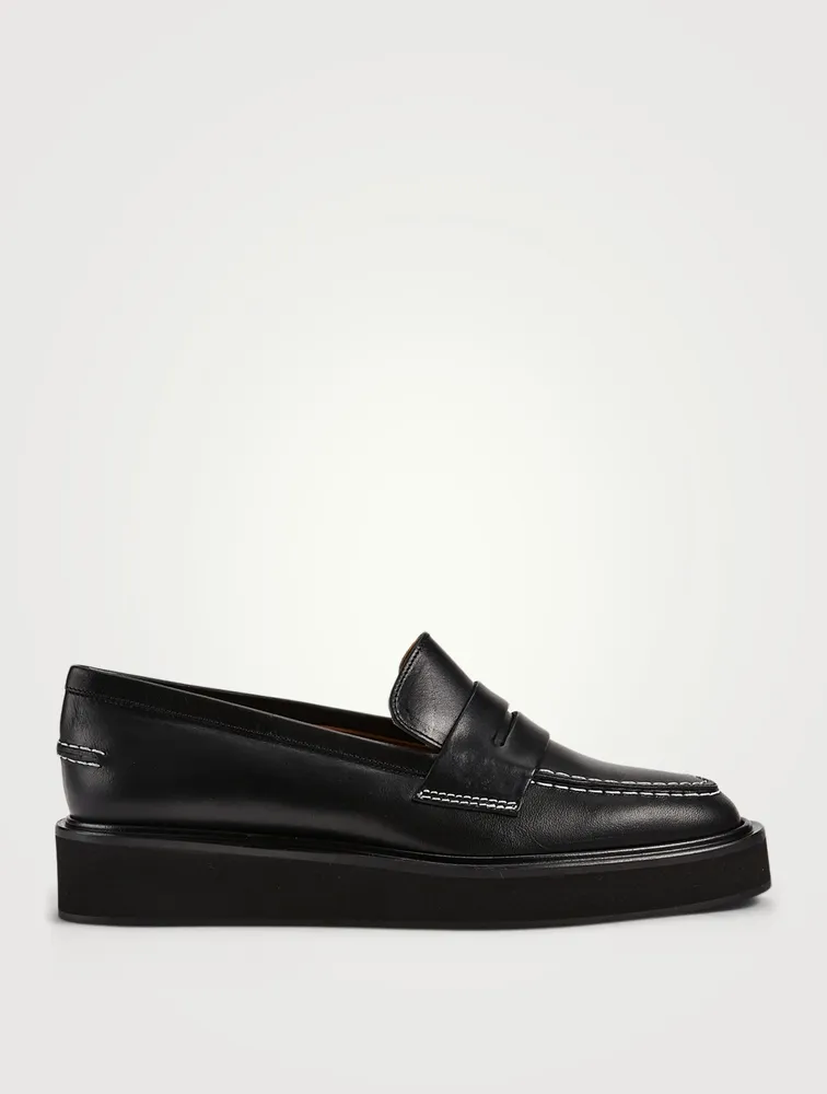 Monsano Leather Flatform Loafers