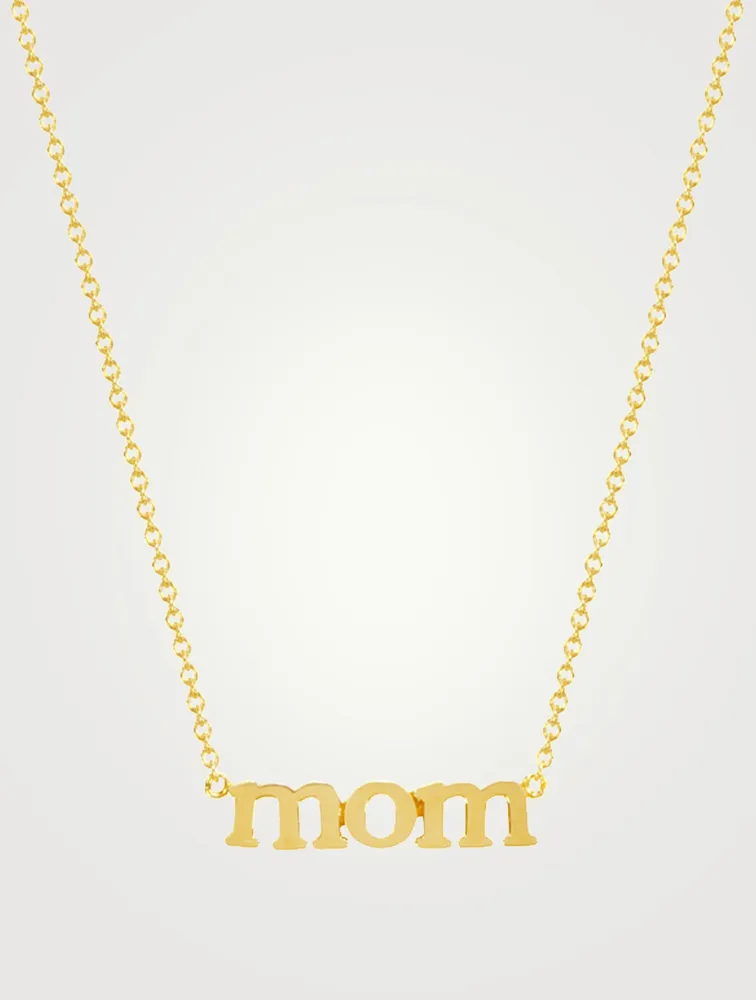 18K Gold Mom Necklace