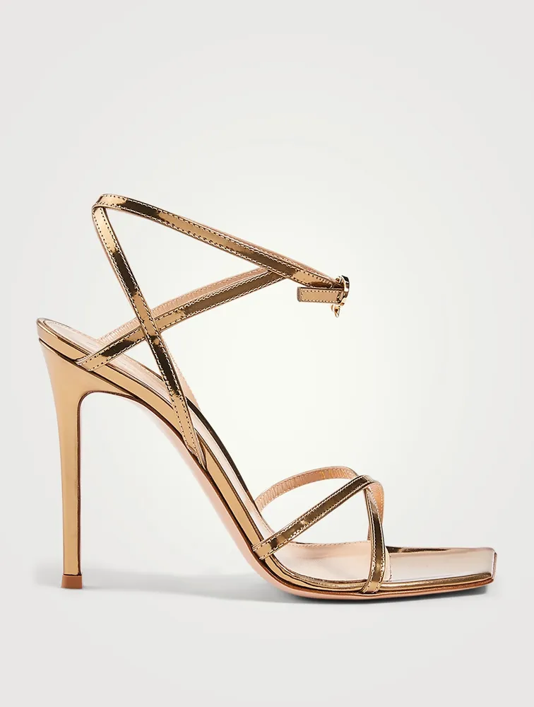 Georgina Metallic Leather Heeled Sandals