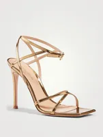 Georgina Metallic Leather Heeled Sandals
