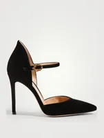 Violet Velvet Mary Jane Pumps