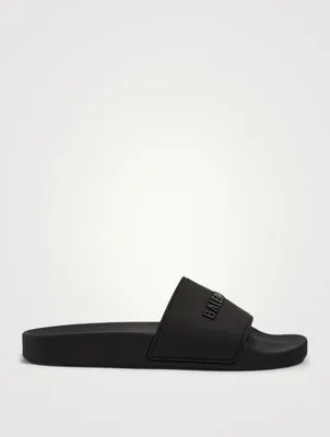 Rubber Logo Pool Slide Sandals