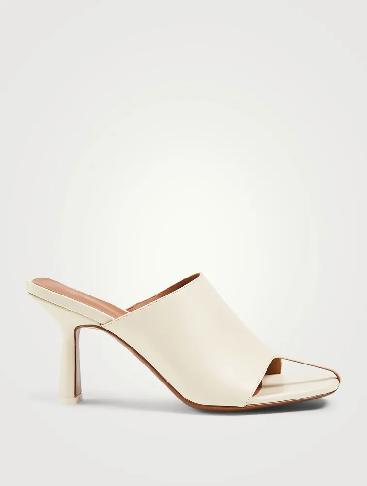 Jumel Leather Heeled Mule Sandals