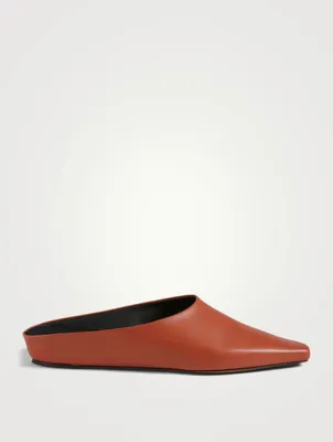 Alba Leather Flat Mules